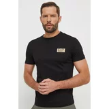 Ea7 Emporio Armani Bombažna kratka majica moški, črna barva