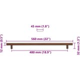  Ručke za ormarić 5 kom brončane 480 mm od nehrđajućeg čelika | shoptok.hr