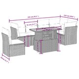  7-dijelni set vrtnih sofa od poliratana s jastucima bež | shoptok.hr