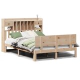 vidaXL Knjižna postelja brez vzmetnice 150x200 cm trdna borovina, (21609522) | Shoptok.si