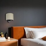 Opviq bambu 06 abajurlu oval aplik beigeblack wall lamp Cene