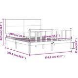  Posteljni okvir z vzglavjem trden les | Shoptok.si