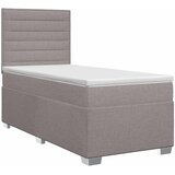  Boxspring krevet s madracem Sivosmeđa 90 x 200 cm Tkanina Slike