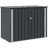  Škatla za shranjevanje v vrtu Črna 151,5 x 82 x 110,5 cm Jeklo, (5000143543) | Shoptok.si