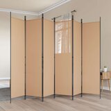  Razdjelnik prostora s 6 panela Bež 300 x 200 cm Tkanina Cijene