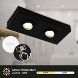 BRILONER 3996025 - LED spot svetiljka CTS 2xLED/4W/230V 2700/4000K crna | Eponuda.com