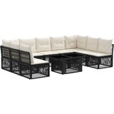  Sjedeća garnitura za vrt 10 kom. Crna poliratan 100 x 55 x 73 cm | shoptok.hr