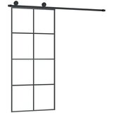 vidaXL Klizna vrata s priborom 90 x 205 cm od ESG stakla i aluminija | shoptok.hr