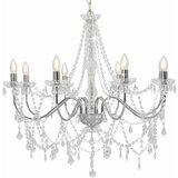 vidaXL Lestenec s kroglicami srebrn 8 x E14 žarnice Cene