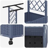  Povišeni krevet s mrežom i krovom Siva 162,5 x 40 x 142 cm PP | Eponuda.com