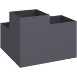  Vrtna saksija Antracit 80 x 80 x 60 cm Čelik | shoptok.hr