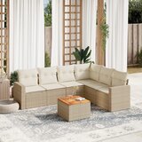 vidaXL 7-dijelni set vrtnih sofa od poliratana s jastucima bež | shoptok.hr