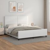  Okvir za krevet s uzglavljem bijeli 180x200 cm od umjetne kože | shoptok.hr