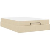  Konstrukcija postelje s shranjevanjem krema 140 x 200 cm blago | Shoptok.si