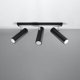 Nice Lamps črna stropna svetilka 6x45 cm mira – | Shoptok.si