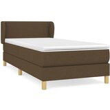 Maison Chic Box spring postelja - Vzmetna postelja z vzmetnico temno rjava 80x200 cm blago SL1113, (21909124) Cene