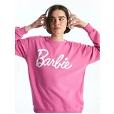 LC Waikiki Women's Crew Neck Barbie Printed Long Sleeve Sweatshirt