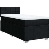 vidaXL Box spring postelja z vzmetnico črna 100x200 cm blago | Shoptok.si