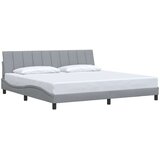 vidaXL Posteljni okvir brez vzmetnice svetlo siv 200x200 cm blago | Shoptok.si