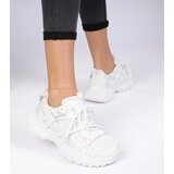 D/CEO marka niezdefiniowana White stylish sneakers on a chunky sole Lukaro | Shoptok.si