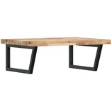  Zidna polica za umivaonik od čelika i masivnog bagremovog drva Smeđa 100 x 60 x 4 cm | shoptok.hr