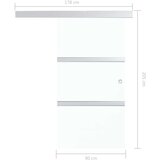 In Klizna vrata od stakla ESG i aluminija 90 x 205 cm srebrna | shoptok.hr