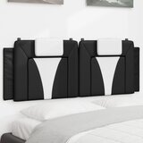 Maison Chic posteljno vzglavje - vzglavna omarica - vzglavna stranica črna in bela 120 cm umetno usnje, (21704213) | Shoptok.si
