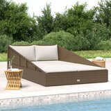 vidaXL Vrtna postelja rjava 110x200 cm poli ratan | Shoptok.si