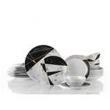 Kütahya Porselen 24-dijelni set porculanskog posuđa black&white | shoptok.hr