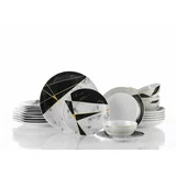 Kütahya Porselen 24-dijelni set porculanskog posuđa black&white