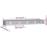 vidaXL Kavez za zečeve s 5 panela 541x109x54 cm od pocinčanog željeza | shoptok.hr