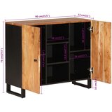  Komoda s 2 vrata 90 x 33 x 75 cm od masivnog drva bagrema | shoptok.hr