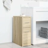 vidaXL Ozka kopalniška kredenca s kolesi sonoma hrast inženirski les | Shoptok.si
