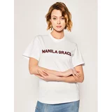Manila Grace Majica T169CU Bela Regular Fit