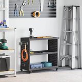  Količar za alate s policom Crna 75 x 35 x 73 cm Čelična vrata | shoptok.hr