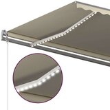  Tenda na ručno uvlačenje s LED svjetlima 500x350 cm krem | shoptok.hr
