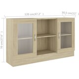  Vitrina boja hrasta sonome 120 x 30,5 x 70 cm konstruirano drvo | Eponuda.ba