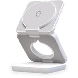 Ksix bežični punjač 3u1 15W, sklopivi, MagSafe & Qi kompatibilan, bijeli | shoptok.hr
