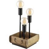 Eglo stona lampa wootton 3xE27 38 cm crna/drvo 43594 | Eponuda.com