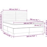  Krevet s oprugama i madracem krem 180x200 cm od tkanine | shoptok.hr