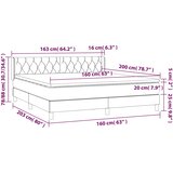  Krevet s oprugama i madracem crni 160x200 cm od tkanine | shoptok.hr