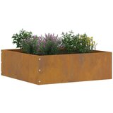 vidaXL Robovi trave Rjav 40 x 40 x 13 cm Vremensko odporno jeklo | Shoptok.si