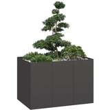 vidaXL Plantažni lonček črn 120x80x80 cm Jeklo | Shoptok.si