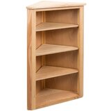 vidaXL Kotna polica 59x36x100 cm trdna hrastovina | Shoptok.si