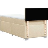  Krevet s oprugama i madracem krem 100 x 200 cm od tkanine | shoptok.hr