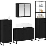  Set namještaja za kupaonicu Zidne Crni hrast Konstruirano drvo | shoptok.hr