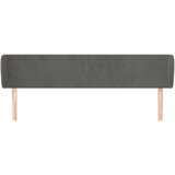  Uzglavlje s ušima tamnosivo 203x23x78/88 cm baršunasto | shoptok.hr