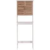 Tendance Kupaonski ormarić s 2 vrata i 1 policom 63x23x179cm mdf, bambus-bijela Cijene