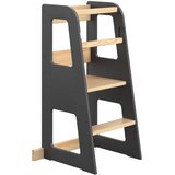 Molarem Home Kuhinjski pomoćnik za djecu HELPER - podesiva platforma - crni i svijetlo drvo Slike