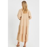 Cool & Sexy Women's Loose Midi Dress Camel Q982 | shoptok.hr